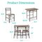 Best Choice Products 3-Piece Modern Dining Set, Square Table & Chairs Set w/ Steel Frame, Built-In Storage Rack